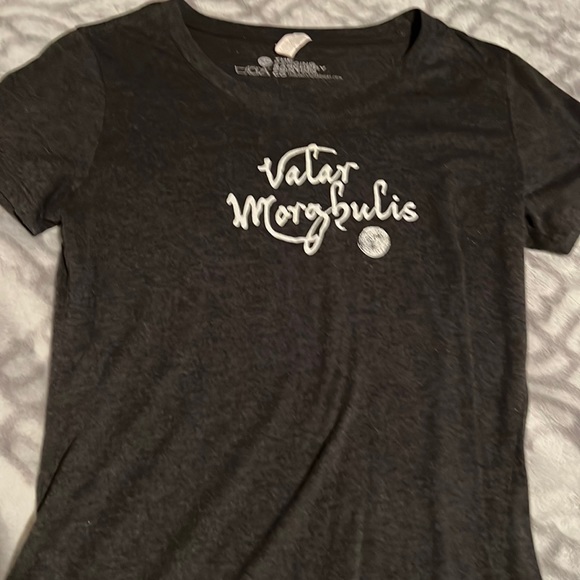 NWOT Valar Morghulis Game of Thronesblack and white tee super soft size XL - Picture 1 of 6